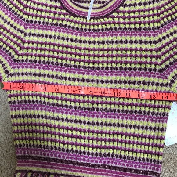 NWT! FREE PEOPLE Pink Combo Size S Knit Dress - Picture 7 of 8